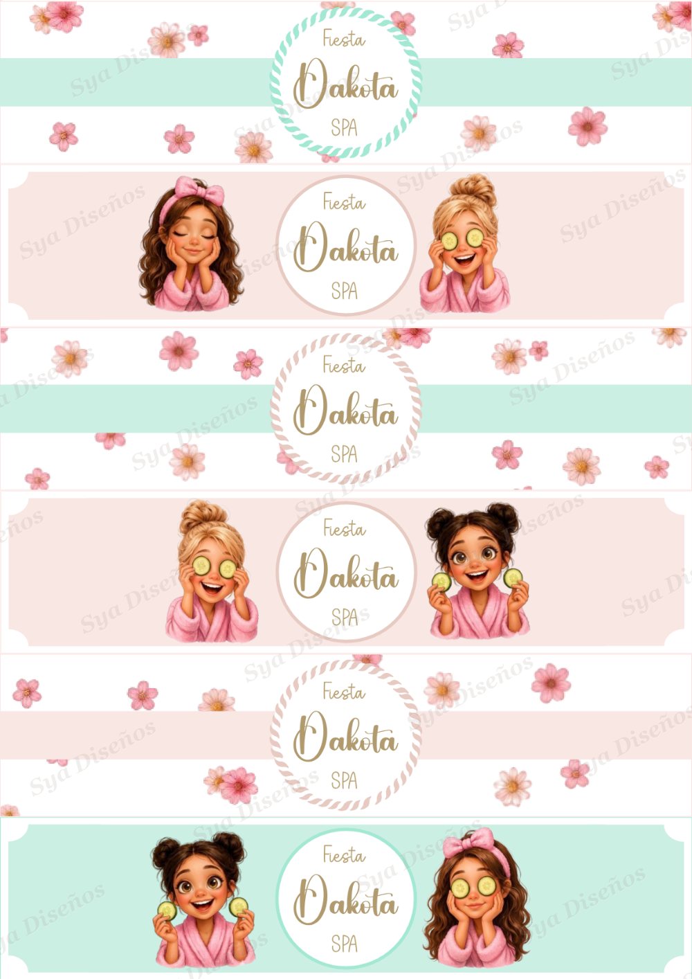 Papelería temática para fiesta infantil personalizada estilo SPA