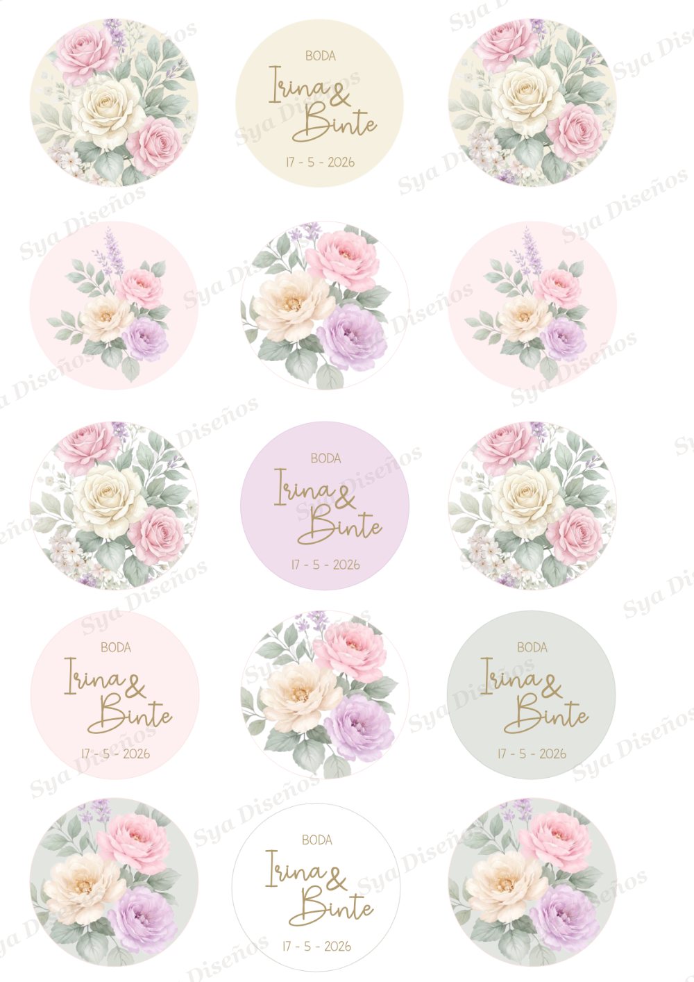 Detalles de papelería personalizada para boda Irina y Binte